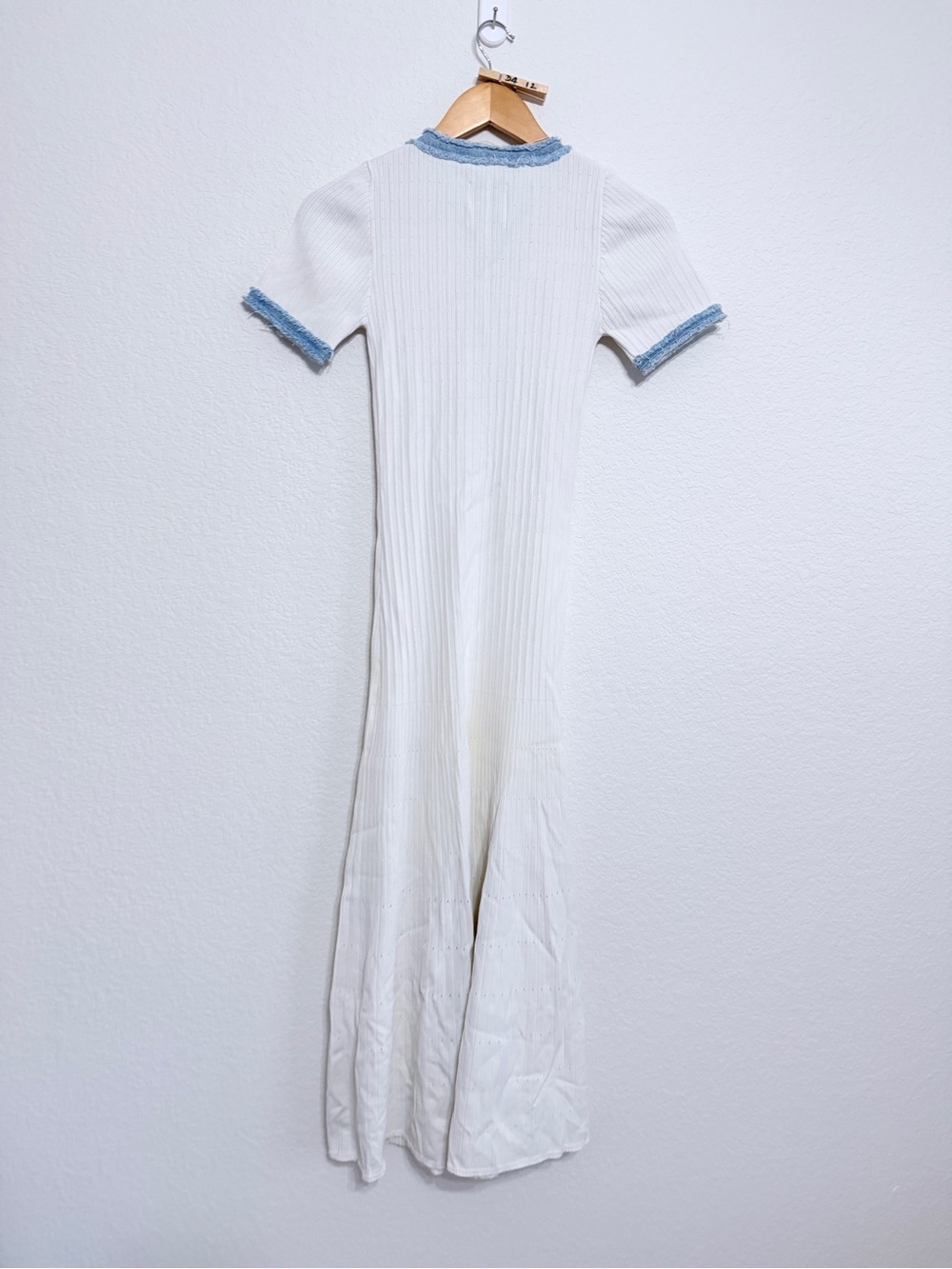 Sandro white ribbed knit sweater dress size XS - Picture 12 of 14